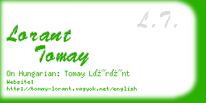 lorant tomay business card